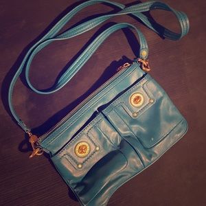 Marc Jacobs blue leather crossbody